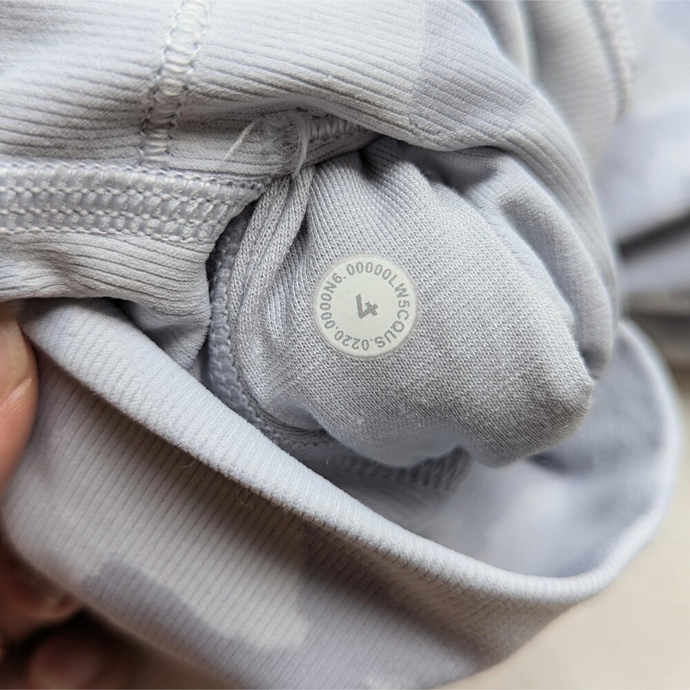 Lululemon Wunder Under High-Rise Tight 25" Ribbed Luxtreme White Gray Camo Sz 4 - Picture 5 of 10